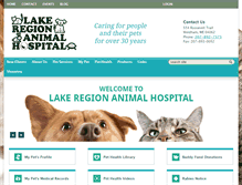 Tablet Screenshot of lakeregionanimalhospital.com
